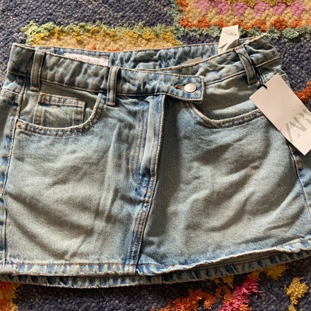 Zara Classic Blue Denim Skirt